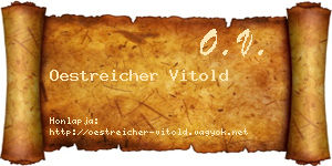 Oestreicher Vitold névjegykártya